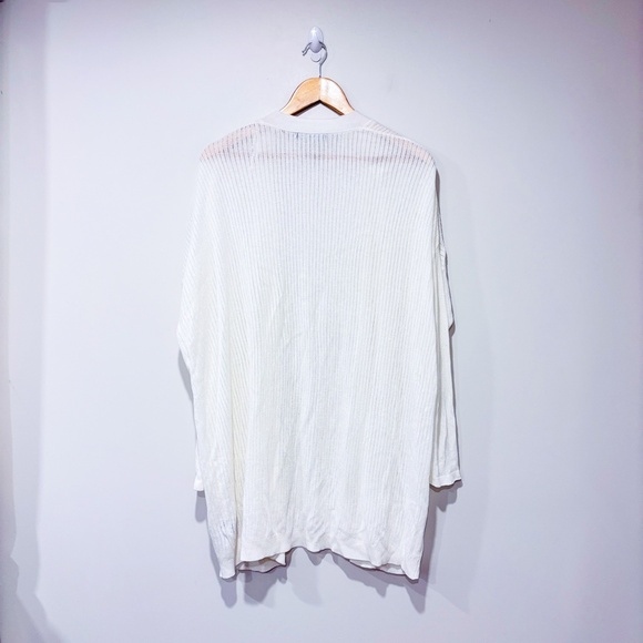 SUZY SHIER White open crochet cardigan - Picture 2 of 8